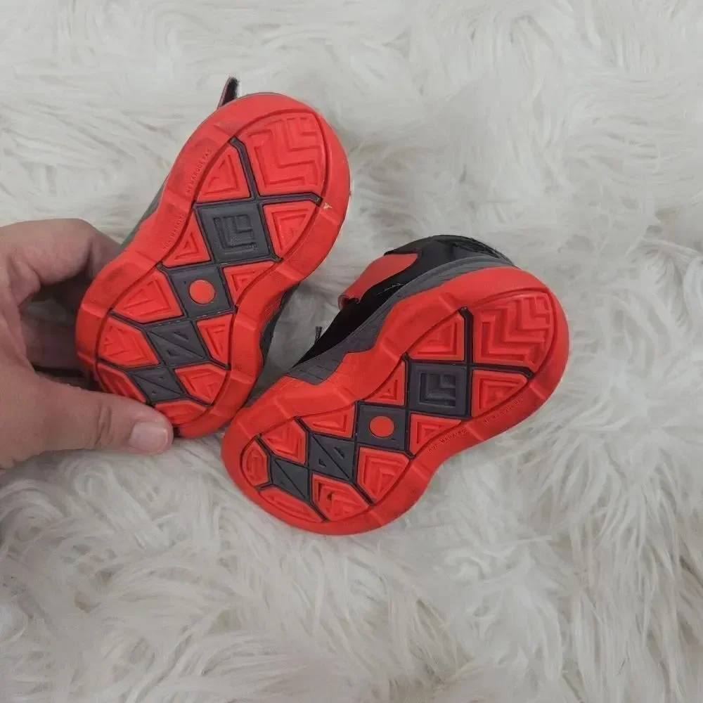 Nike Lebron Soldier VII Shoes Infant Toddler 4C Black Red Bred Basketball Mid